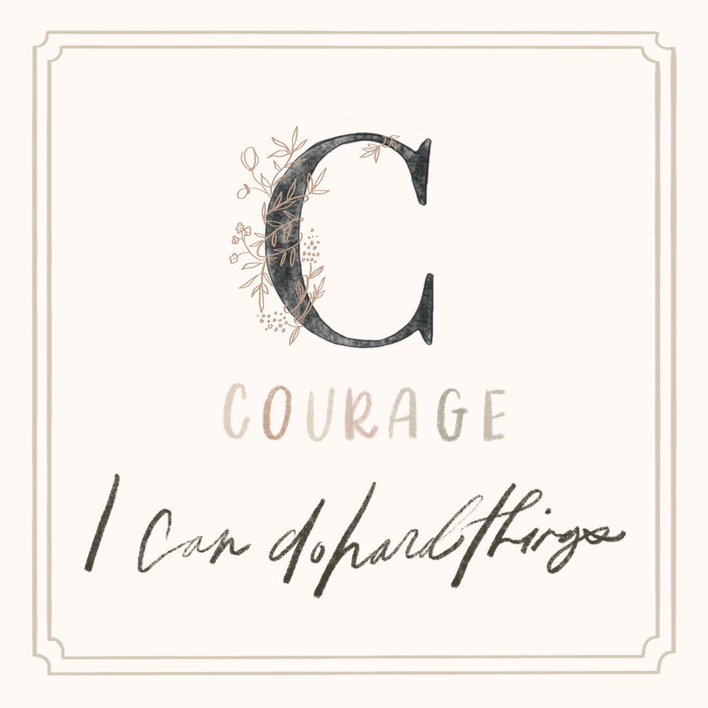 Courage 8"x8" Giclee Print