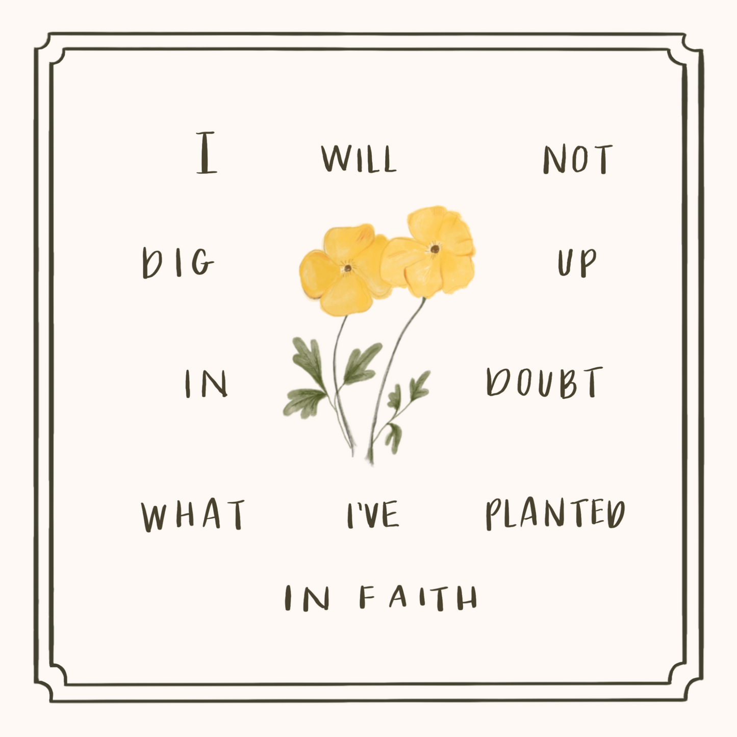 Planted in Faith 8"x8" Giclee Print